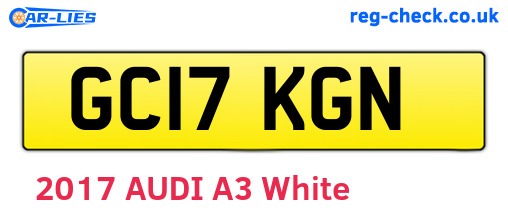 GC17KGN are the vehicle registration plates.