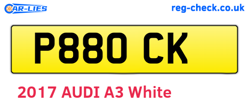 P88OCK are the vehicle registration plates.