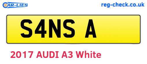 S4NSA are the vehicle registration plates.