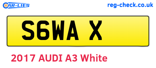 S6WAX are the vehicle registration plates.