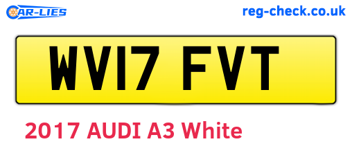 WV17FVT are the vehicle registration plates.