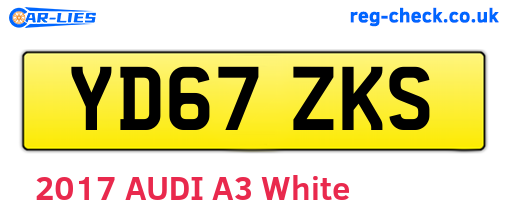 YD67ZKS are the vehicle registration plates.