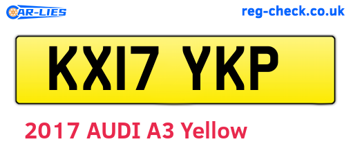 KX17YKP are the vehicle registration plates.