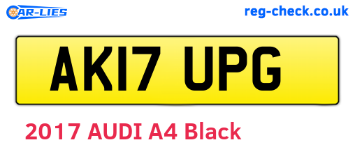 AK17UPG are the vehicle registration plates.