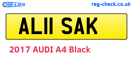 AL11SAK are the vehicle registration plates.