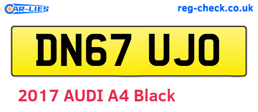 DN67UJO are the vehicle registration plates.
