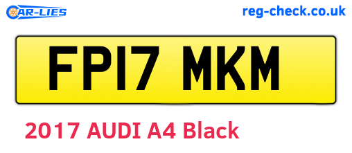 FP17MKM are the vehicle registration plates.