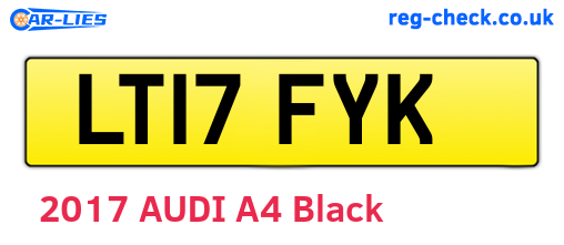 LT17FYK are the vehicle registration plates.