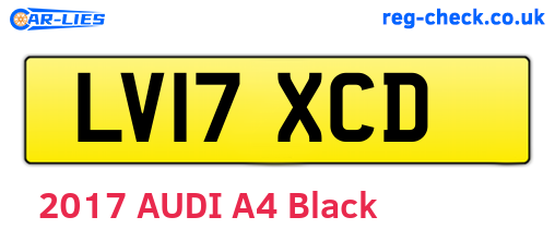 LV17XCD are the vehicle registration plates.