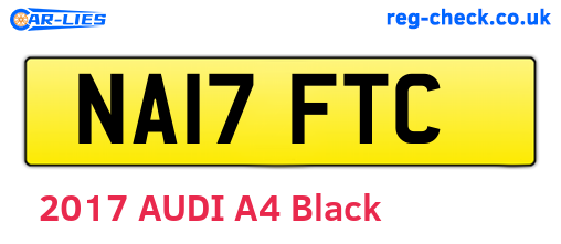 NA17FTC are the vehicle registration plates.