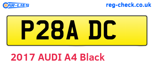 P28ADC are the vehicle registration plates.