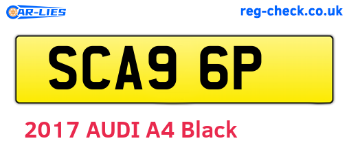 SCA96P are the vehicle registration plates.