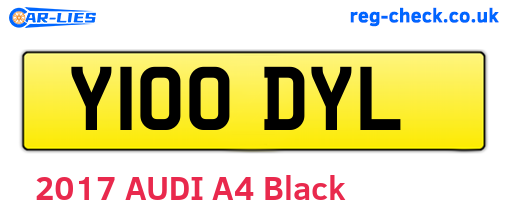 Y100DYL are the vehicle registration plates.