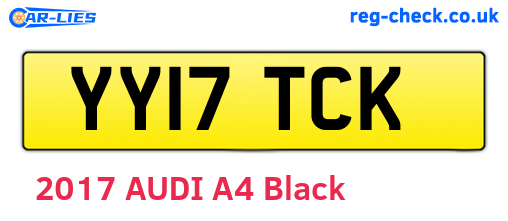 YY17TCK are the vehicle registration plates.