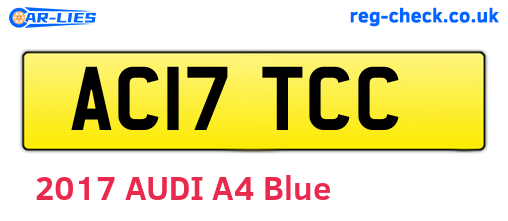 AC17TCC are the vehicle registration plates.