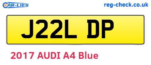 J22LDP are the vehicle registration plates.