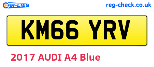 KM66YRV are the vehicle registration plates.