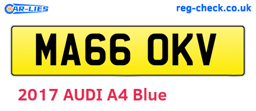 MA66OKV are the vehicle registration plates.