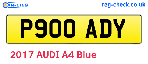 P900ADY are the vehicle registration plates.