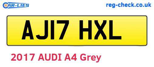 AJ17HXL are the vehicle registration plates.