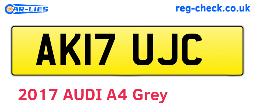 AK17UJC are the vehicle registration plates.