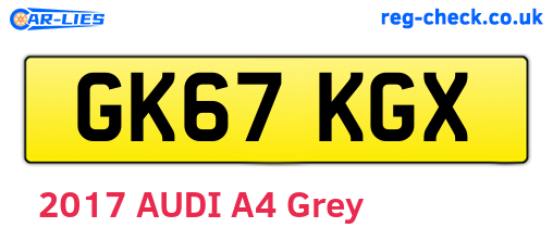 GK67KGX are the vehicle registration plates.