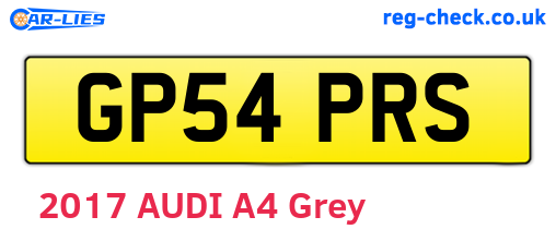 GP54PRS are the vehicle registration plates.