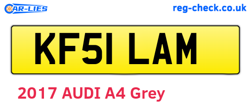 KF51LAM are the vehicle registration plates.