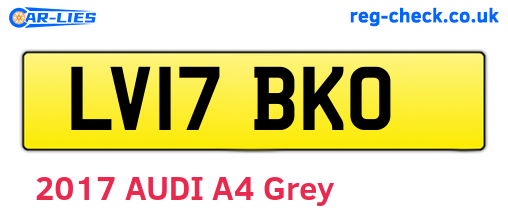 LV17BKO are the vehicle registration plates.