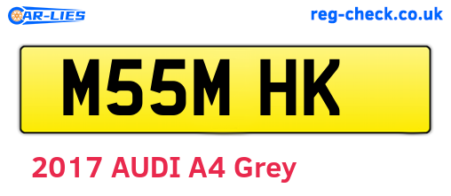 M55MHK are the vehicle registration plates.