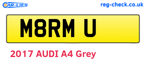 M8RMU are the vehicle registration plates.