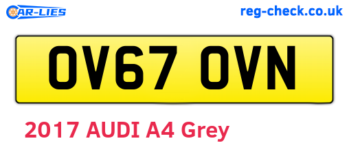 OV67OVN are the vehicle registration plates.