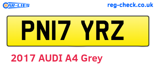PN17YRZ are the vehicle registration plates.