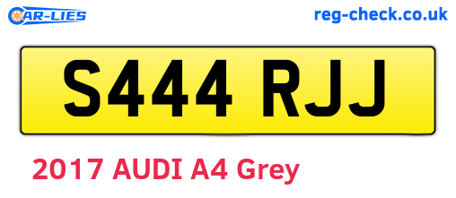 S444RJJ are the vehicle registration plates.