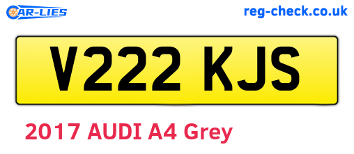 V222KJS are the vehicle registration plates.