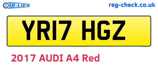 YR17HGZ are the vehicle registration plates.