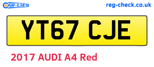 YT67CJE are the vehicle registration plates.