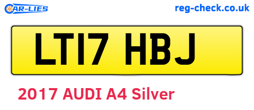 LT17HBJ are the vehicle registration plates.