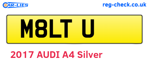 M8LTU are the vehicle registration plates.