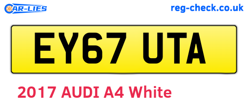 EY67UTA are the vehicle registration plates.