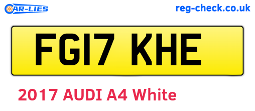 FG17KHE are the vehicle registration plates.