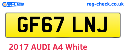GF67LNJ are the vehicle registration plates.