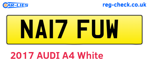 NA17FUW are the vehicle registration plates.