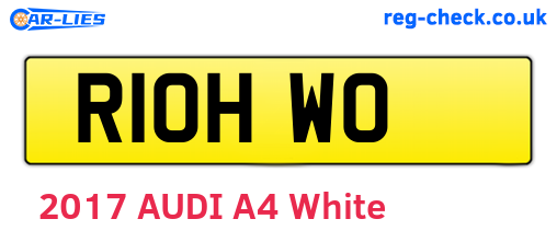 R10HWO are the vehicle registration plates.
