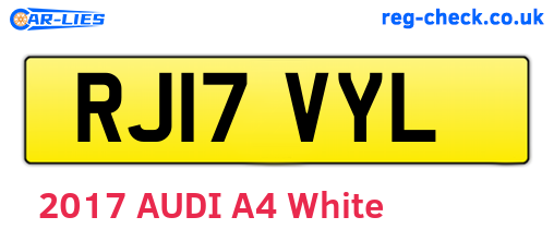 RJ17VYL are the vehicle registration plates.