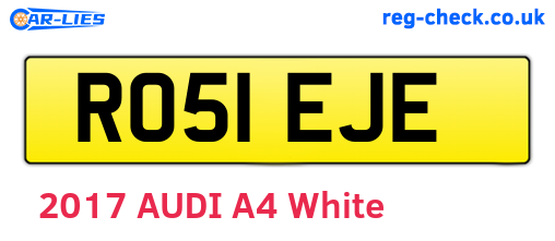 RO51EJE are the vehicle registration plates.