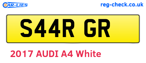 S44RGR are the vehicle registration plates.