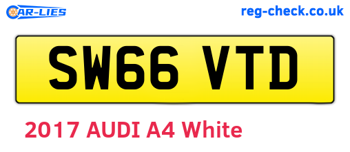 SW66VTD are the vehicle registration plates.