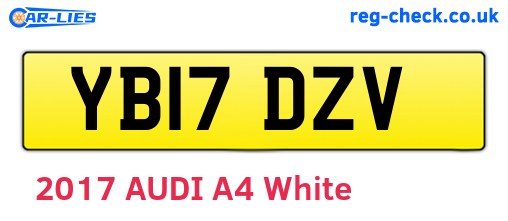 YB17DZV are the vehicle registration plates.