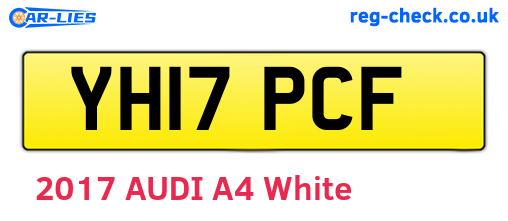 YH17PCF are the vehicle registration plates.